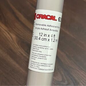 12" X 4ft - Oracal 631 Removable Adhesive Vinyl Roll Warm Gray 631-751